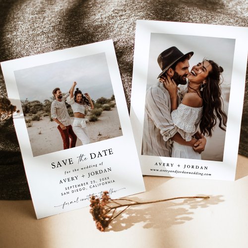 Boho Save the Date: Minimalist Photo Invitation - Image 2